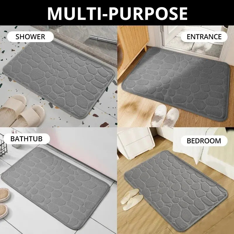 3D Non-Slip Bathroom Mat — Soft, Safe & Stylish Comfort