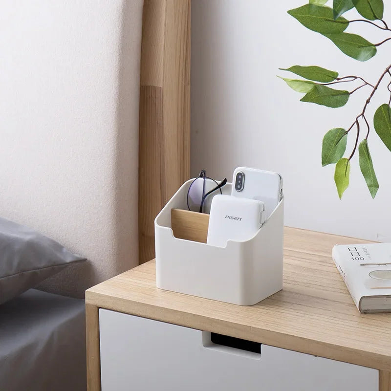 All-in-One Remote Control & Tissue Storage Organizer Box