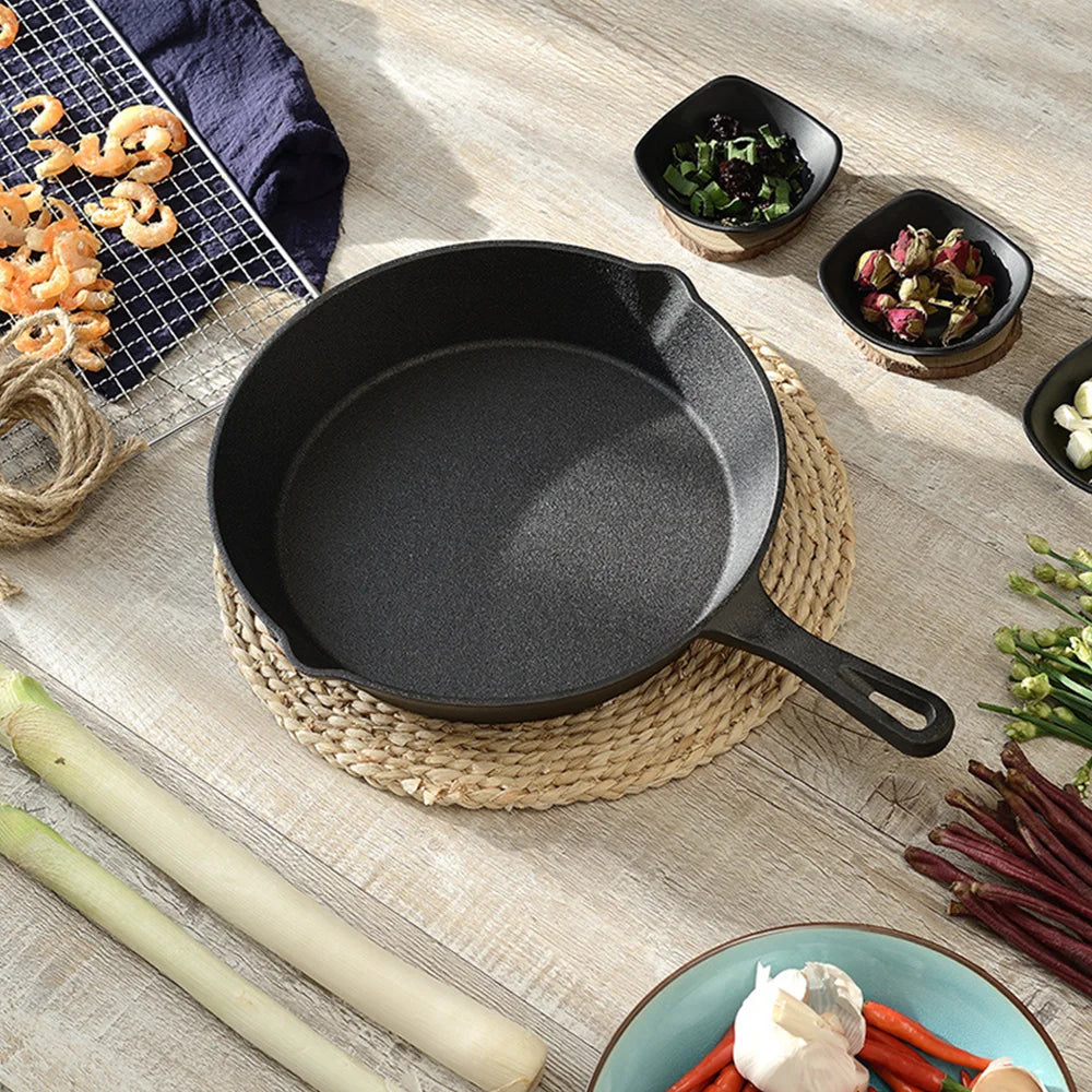 Cast Iron Frying Pan Set – 3 Pieces, Natural Non-Stick & Long-Lasting Quality