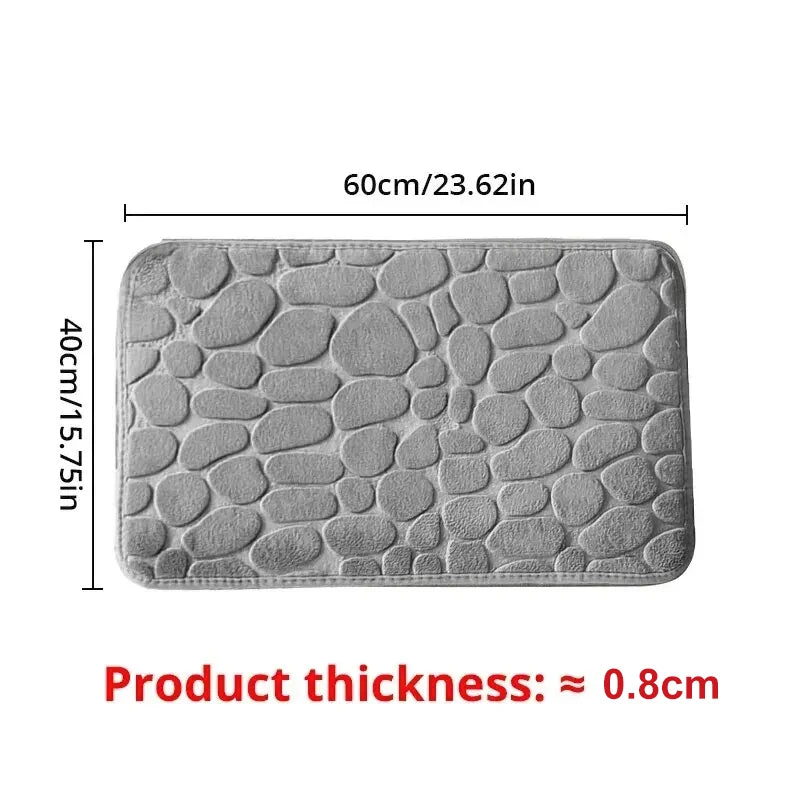 3D Non-Slip Bathroom Mat — Soft, Safe & Stylish Comfort