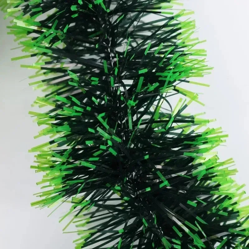 Christmas Green Tinsel Ribbon – Festive Garland for Trees & Holiday Decor