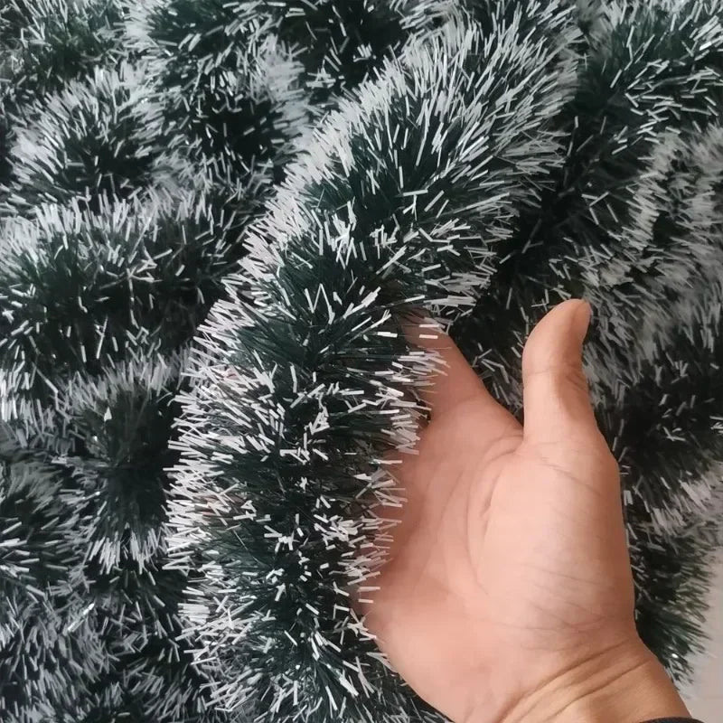 Christmas Green Tinsel Ribbon – Festive Garland for Trees & Holiday Decor