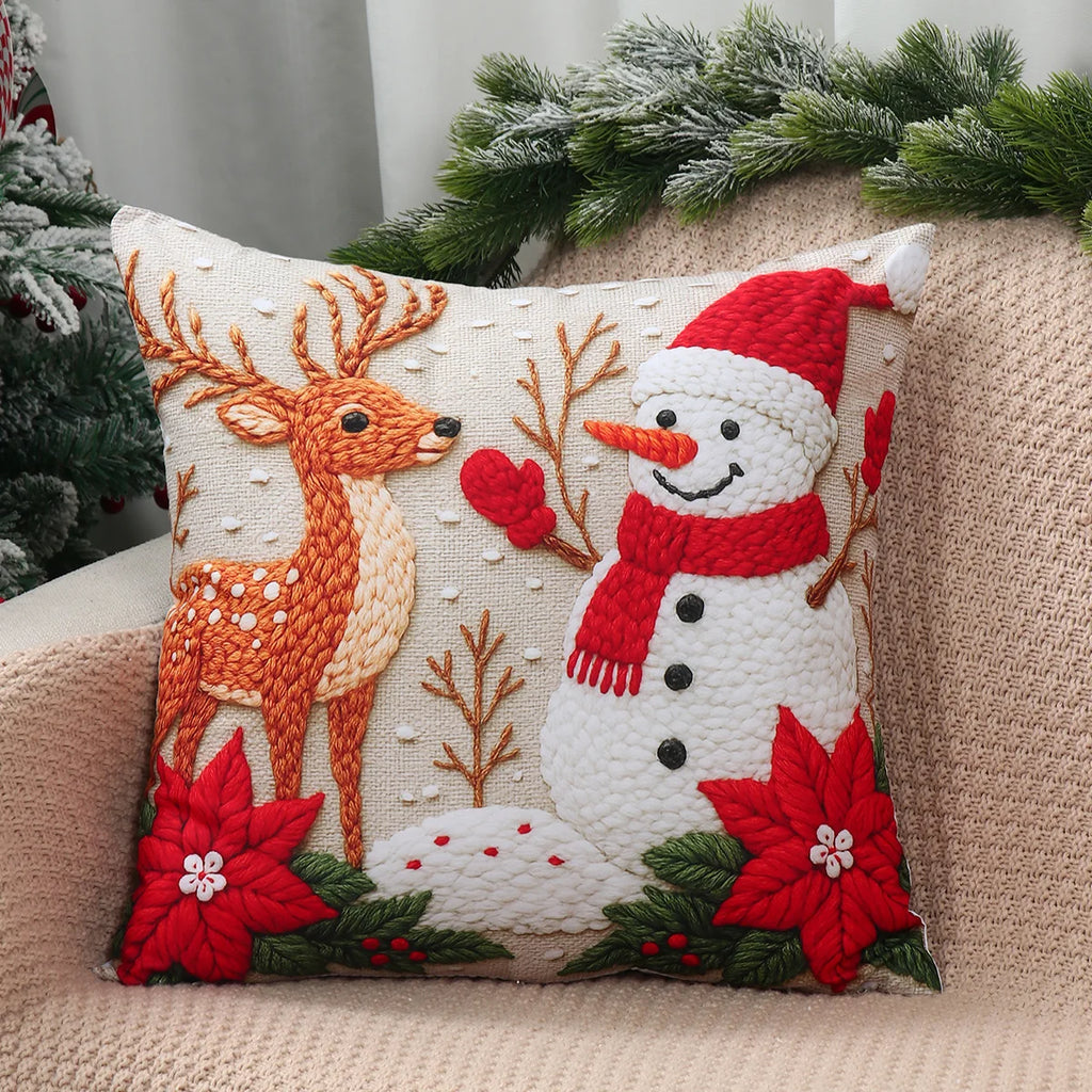 4pcs Christmas Pillow Covers – Soft, Durable & Holiday Style